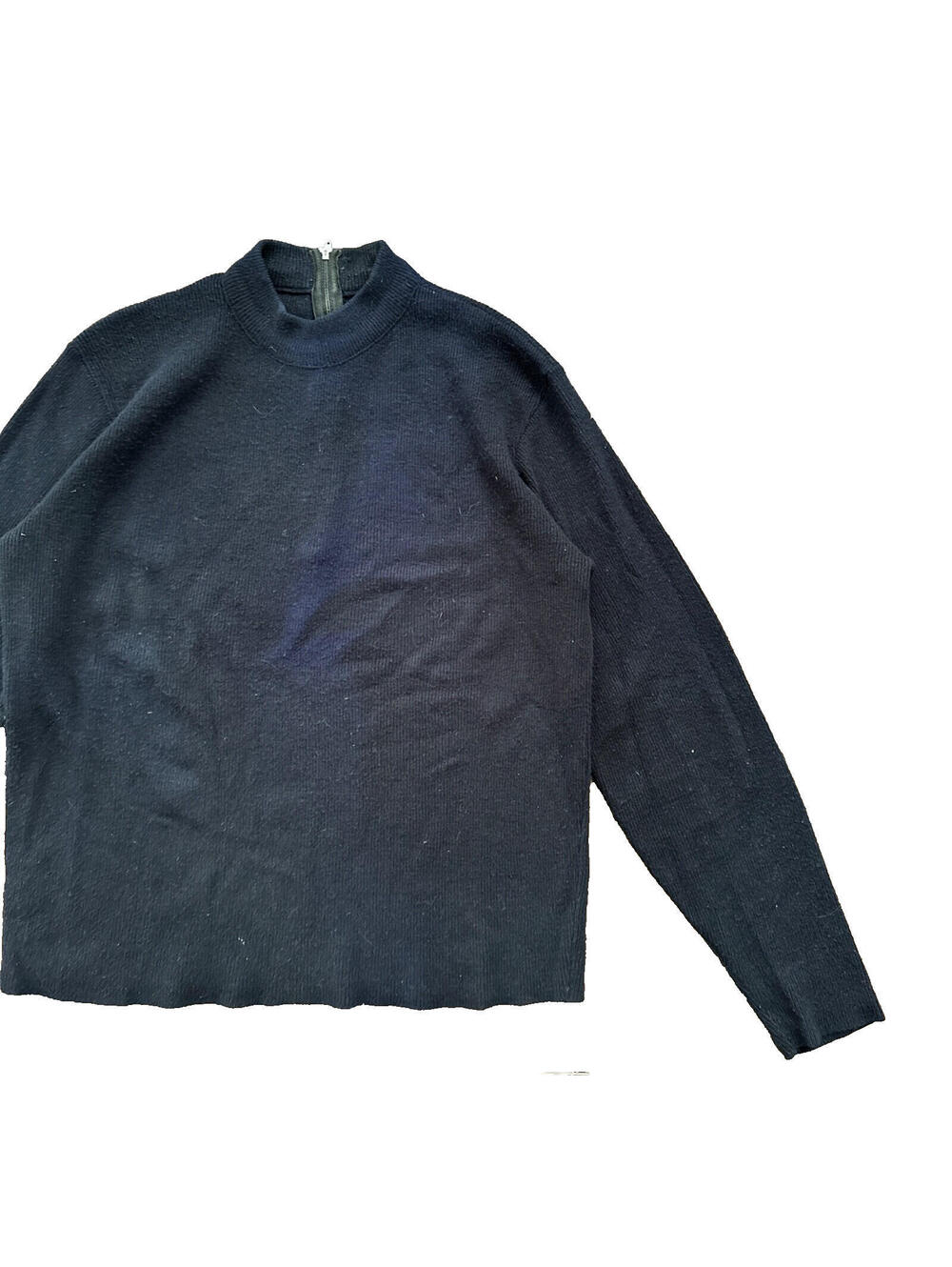 VTG Jantzen Womens Wool Crew Neck Long Sleeve Black Sweater Rockabilly 1960s